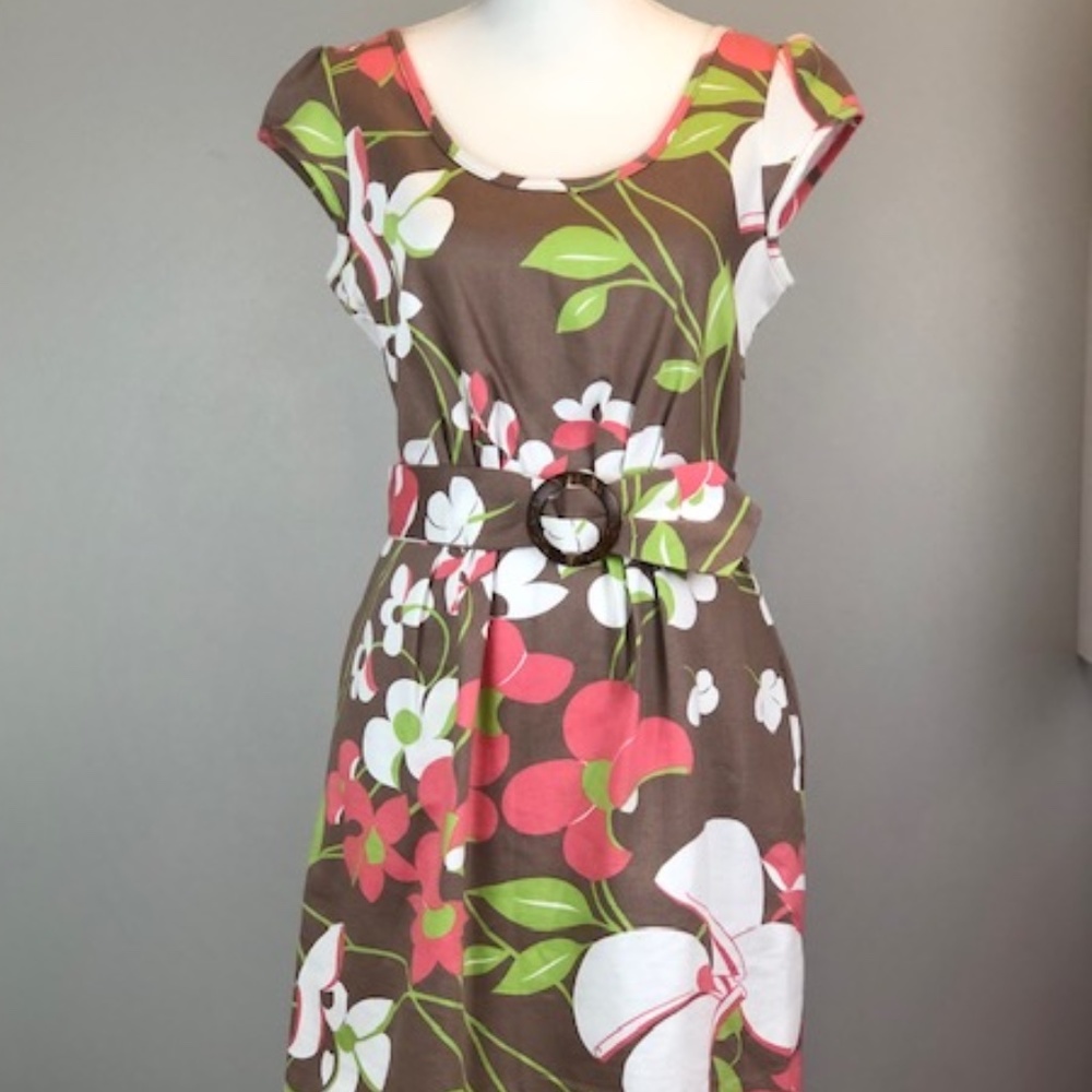 Tori Richard Floral Print Dress Sz 10